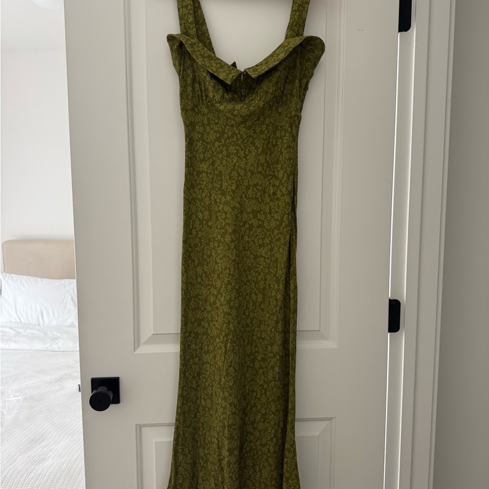 Reformation Tancy Green Dress